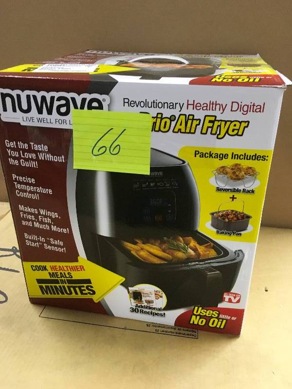 Nuwave Brio Digital Air Fryer 3 Quart Capacity Reversible Rack