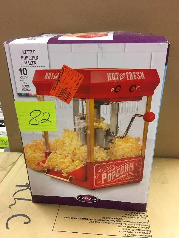 lot 82 image: Nostalgia Electrics Kettle Popcorn Popper not used