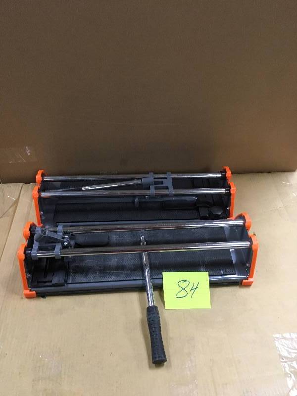 lot 84 image: HDX 14 in. Rip Ceramic Tile Cutter lot of 2 in working conditions
