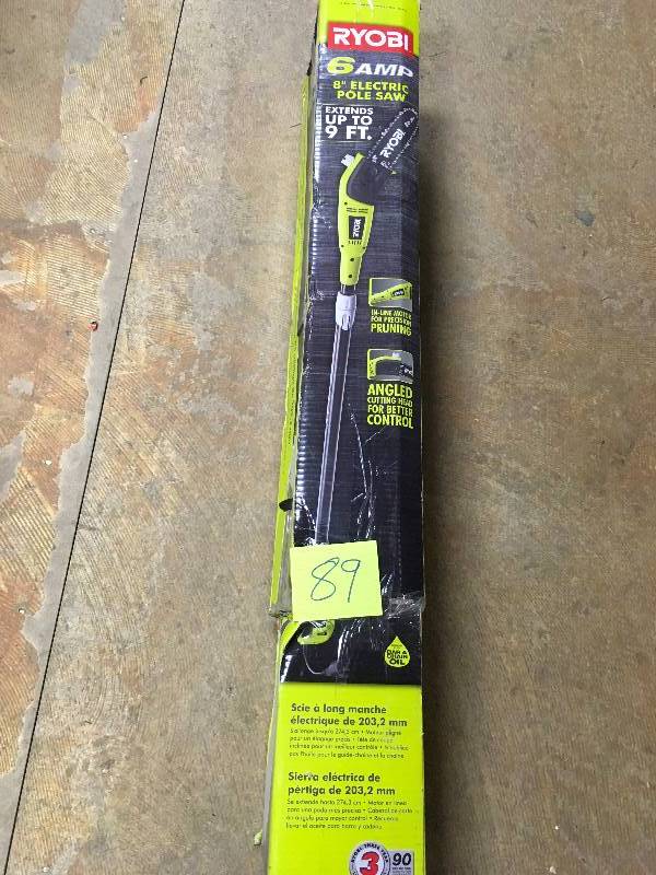 lot 89 image: Ryobi 6 Amp Pole Chain Saw in working conditions