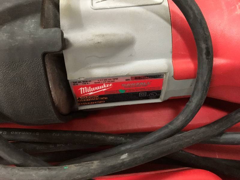 Milwaukee 120 Volt Sawzall Reciprocating Saw in working conditions