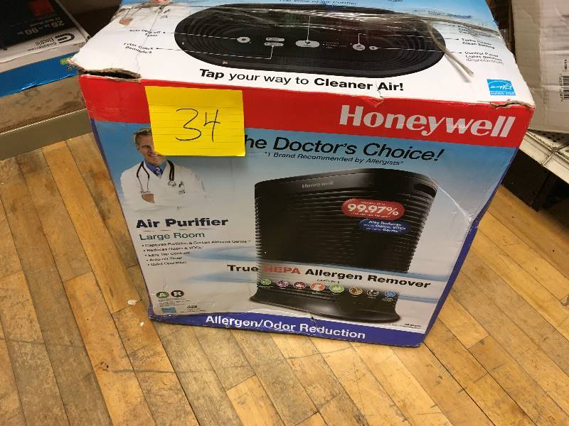 Honeywell True Hepa 310 sq. ft. Allergen Remover Air Purifier, Black not used