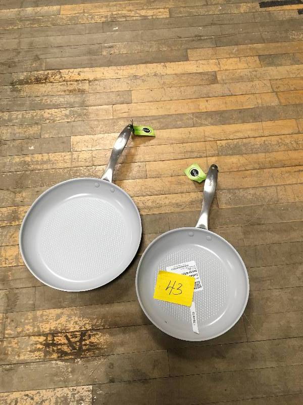 Greenware Fry Pans - Lot of 2