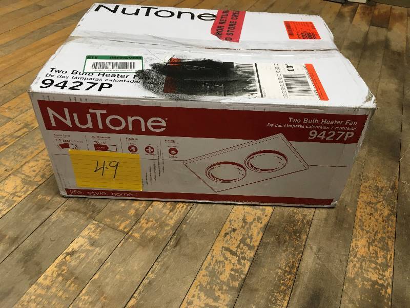 Broan NuTone 9427P Two Bulb Heater Fan not used