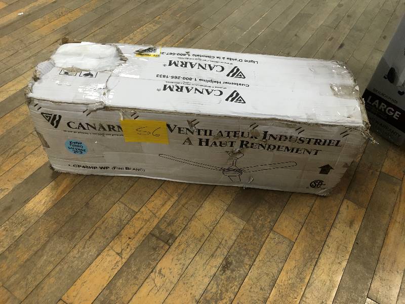 Canarm 48 Commercial Ceiling Fan, White, Variable Speed not used