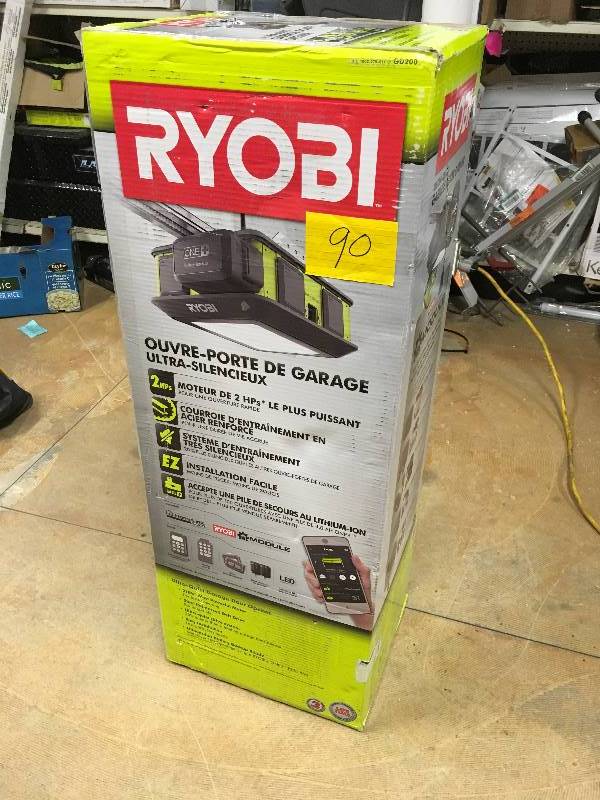 Ryobi Ultra Quiet 2 HP Belt Drive Garage Door Opener not used