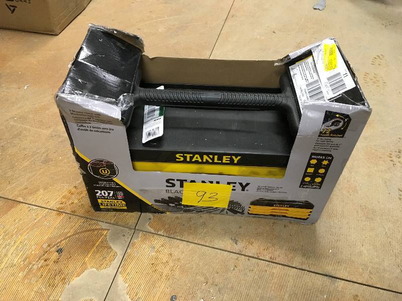 Stanley 207 Piece Mechanics Tool Set - Broken Plastic Missing Pieces in like New conditions