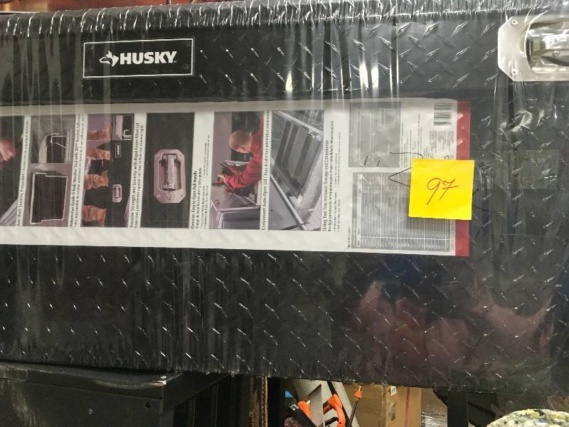 Husky 70 in. Black Aluminum Polished Deep Truck Box new