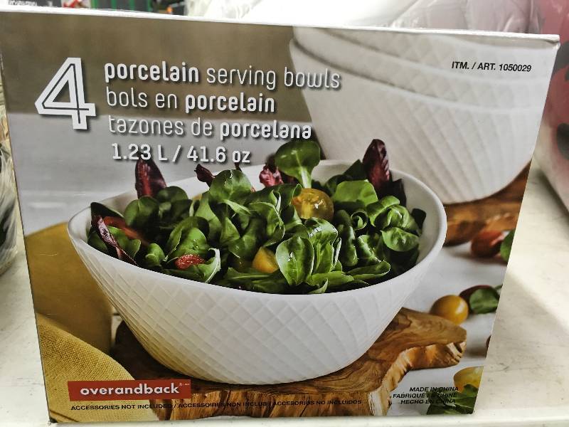 lot 223 image: OVER&BACK 4PC SERVE BOWLS
