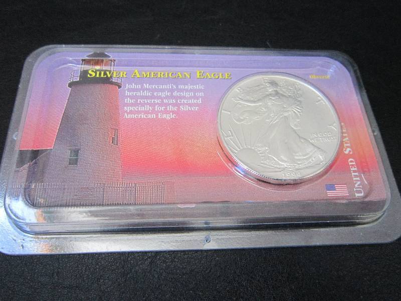 1994 Silver American Eagle Dollar, ...