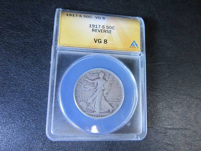 1917-S 50 Cent Reverse VG 8...