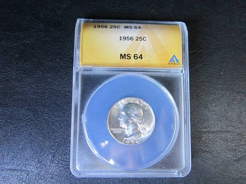 1956 25 Cent MS 64 Quarter...