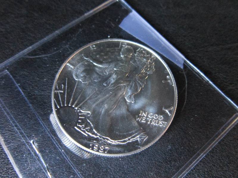 1987 Silver Eagle One Dollar, 1 oz ...