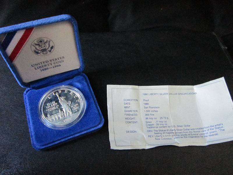 1986 S Liberty Silver Dollar Ellis ...
