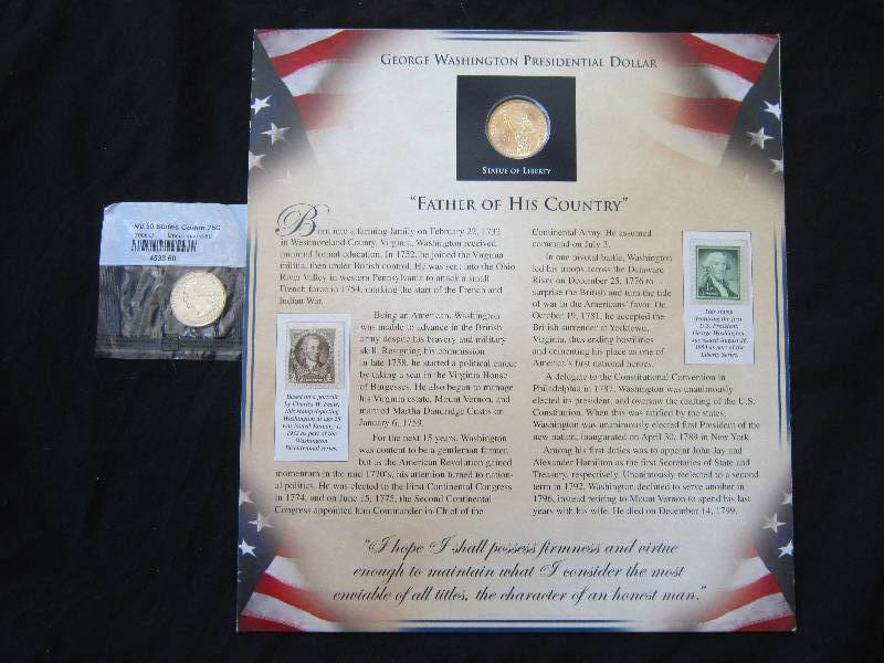 George Washington stamp and Preside...