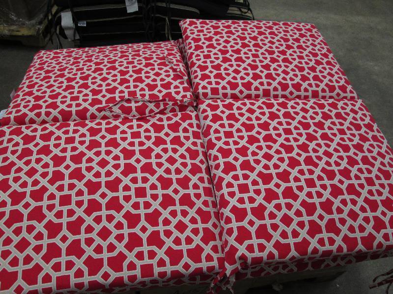 lot 11 image: Lot of 4 Hampton Bay Patterned Chai...