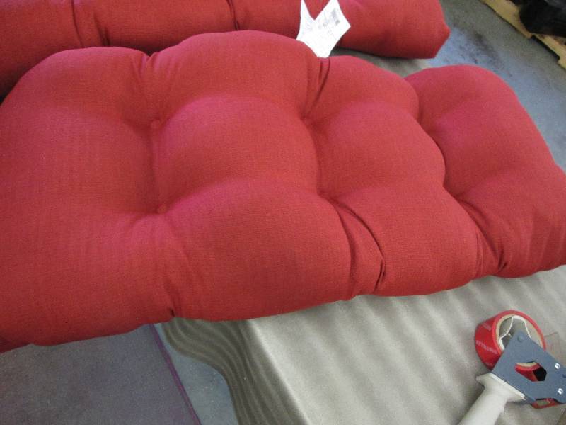 lot 33 image: Hampton Bay Chili Tufted Outdoor Se...