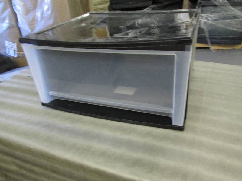 lot 39 image: Stackable Storage Drawer- slightly ...