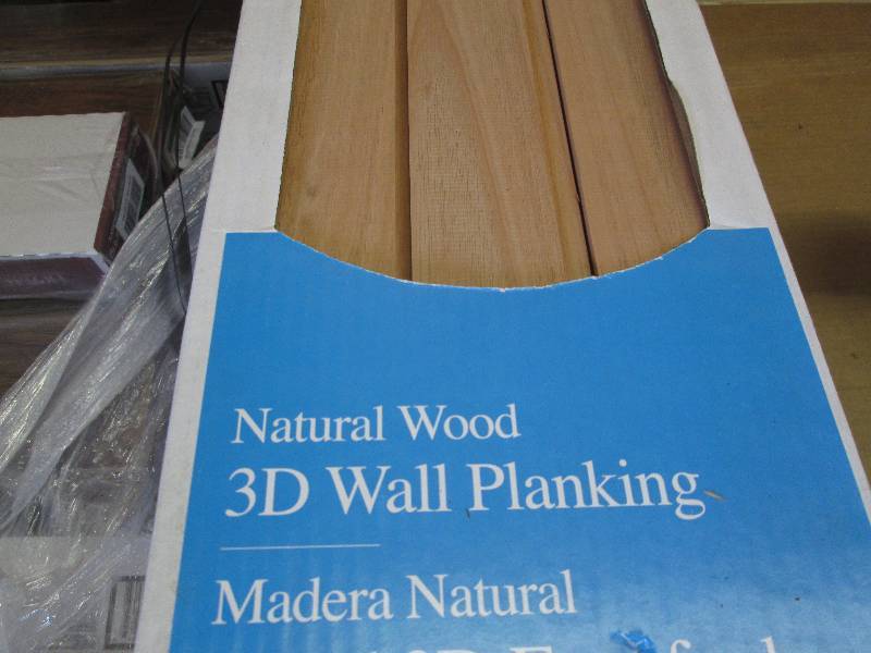 lot 130 image: 11 cases of Natural Wood 3D Wall Pl...