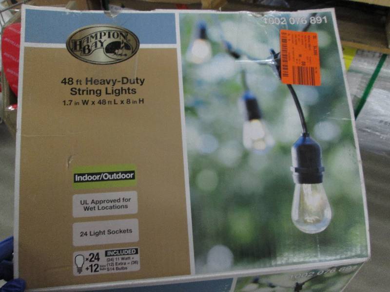 lot 208 image: Hampton Bay 48 ft. 24-Socket Incand...