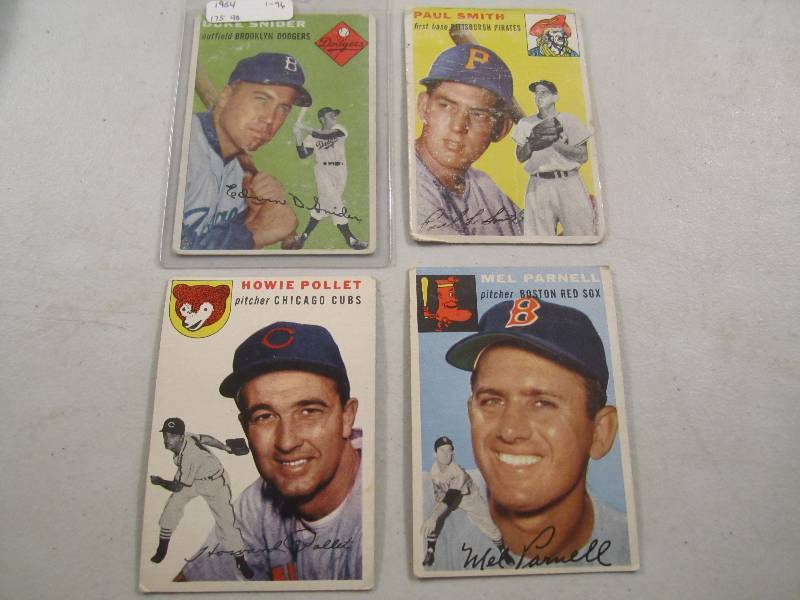 Lot of 4 - 1954 Topps Baseball Card...