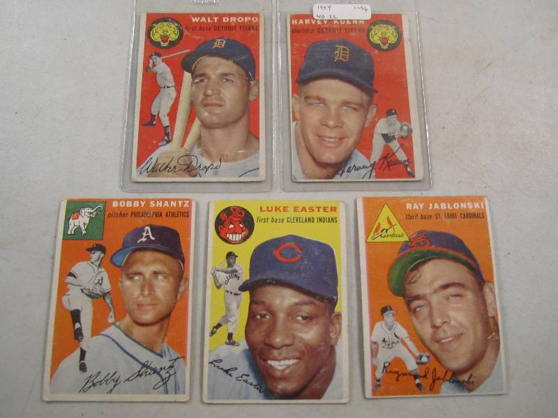Lot of 5 - 1954 Topps Baseball Card...