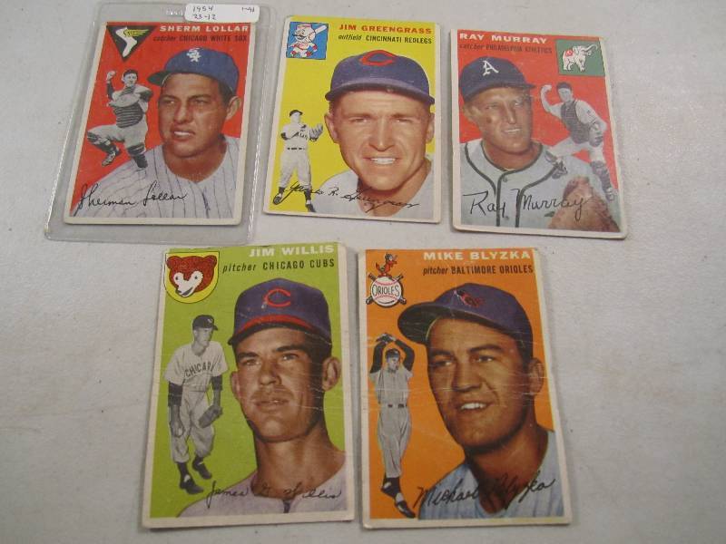 Lot of 5 - 1954 Topps Baseball Card...