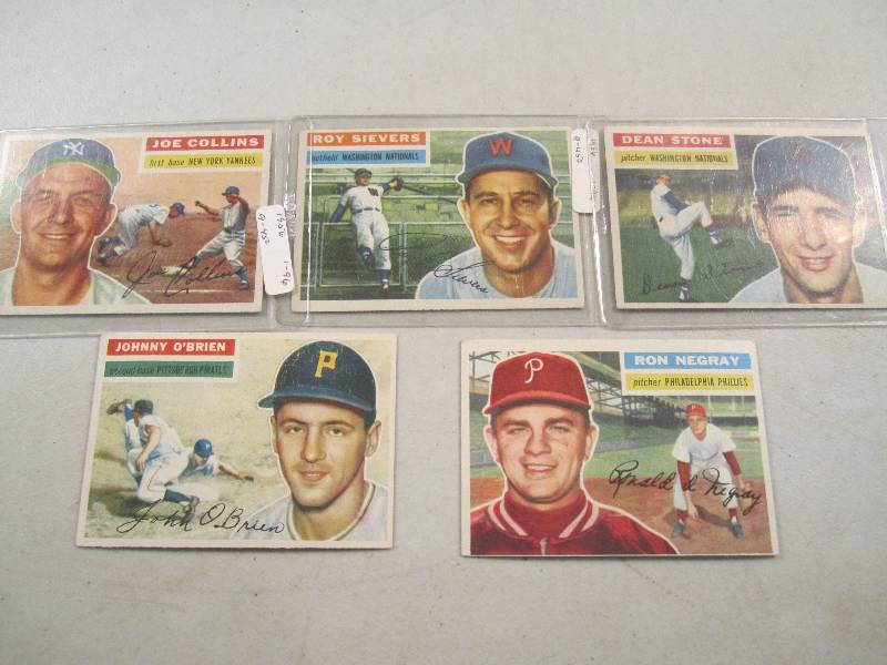 Lot of 5 - 1956 Topps Baseball Card...