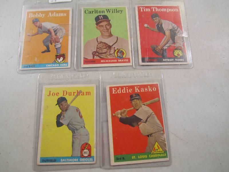 Lot of 5 - 1958 Topps Baseball Card...