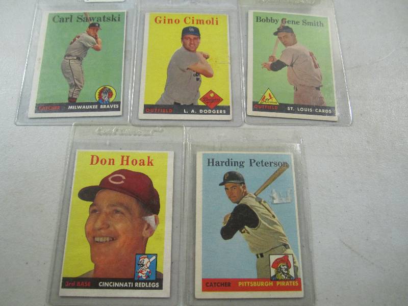 Lot of 5 - 1958 Topps Baseball Card...