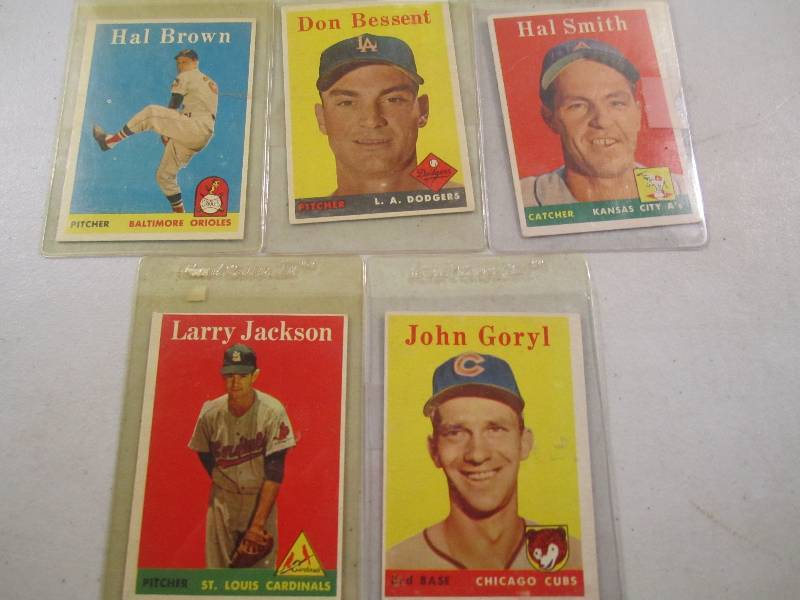 Lot of 5 - 1958 Topps Baseball Card...