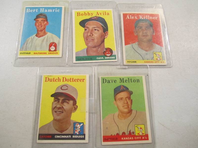 Lot of 5 - 1958 Topps Baseball Card...
