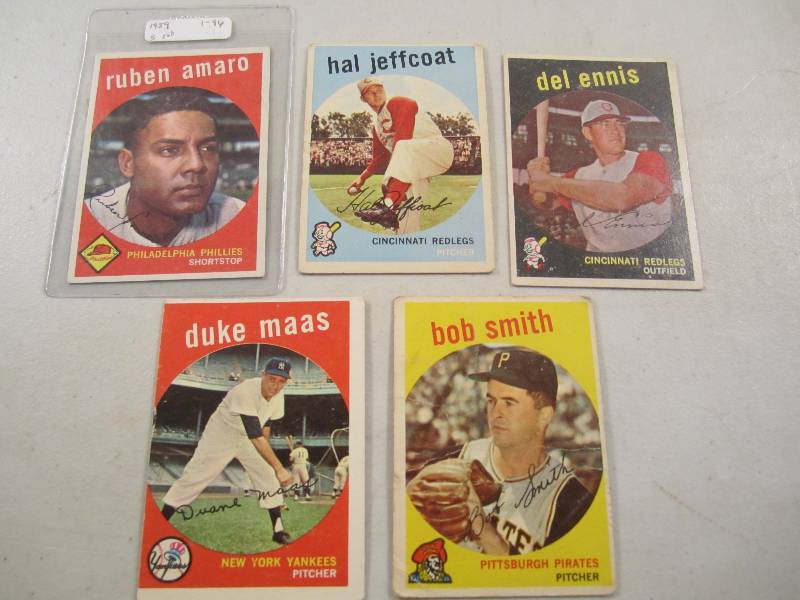 Lot of 5 - 1959 Topps Baseball Card...