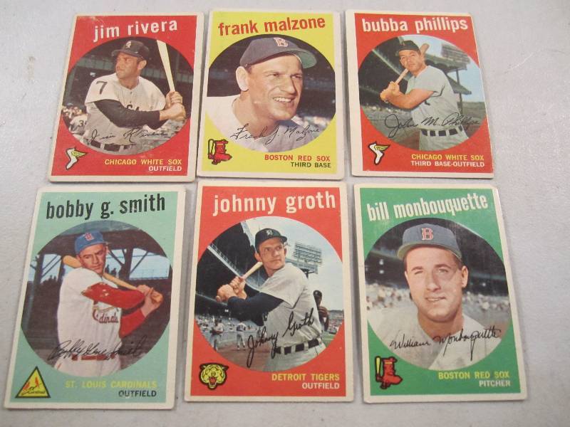 Lot of 6 - 1959 Topps Baseball Card...