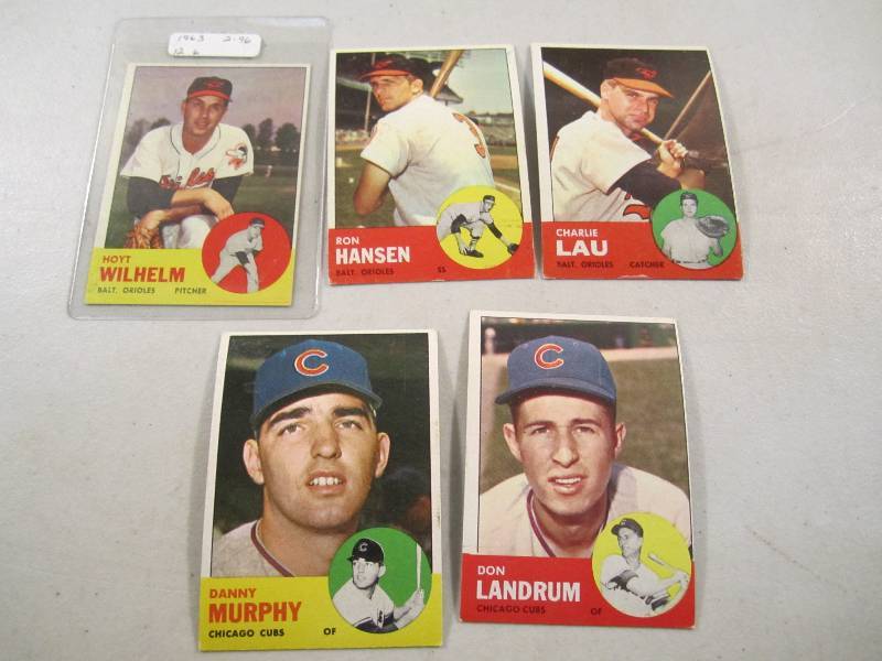 Lot of 5 - 1963 Topps Baseball Card...