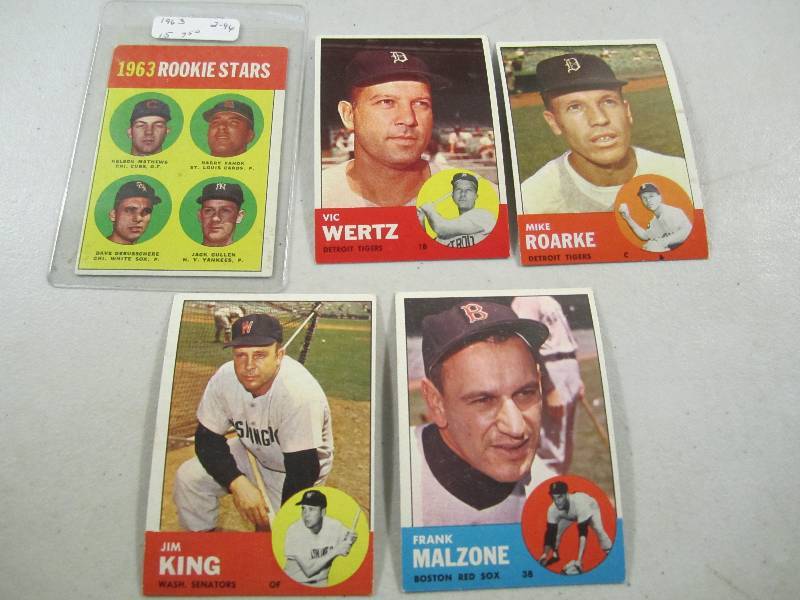 Lot of 5 - 1963 Topps Baseball Card...