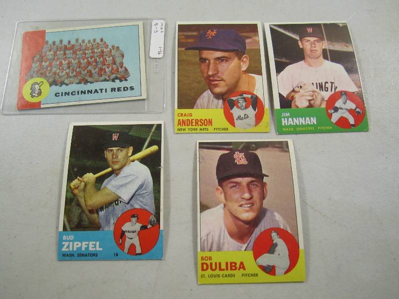 Lot of 5 - 1963 Topps Baseball Card...