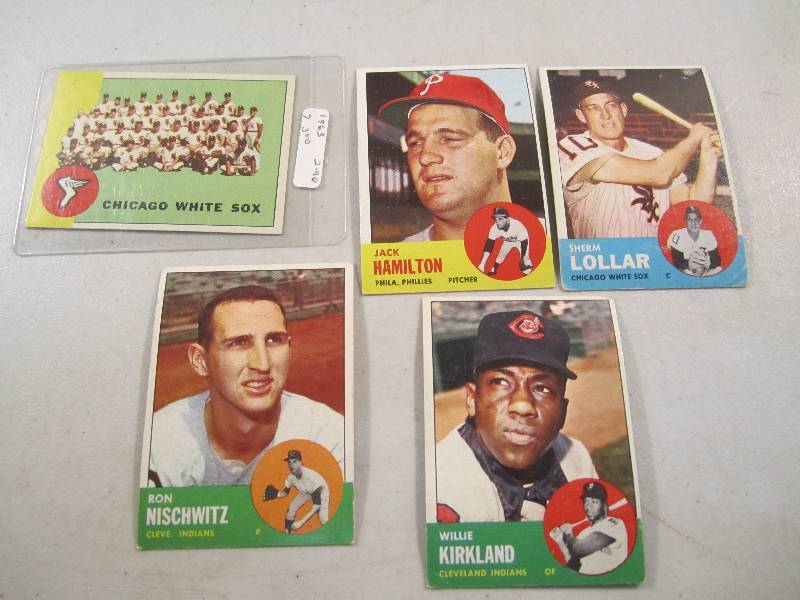 Lot of 5 - 1963 Topps Baseball Card...
