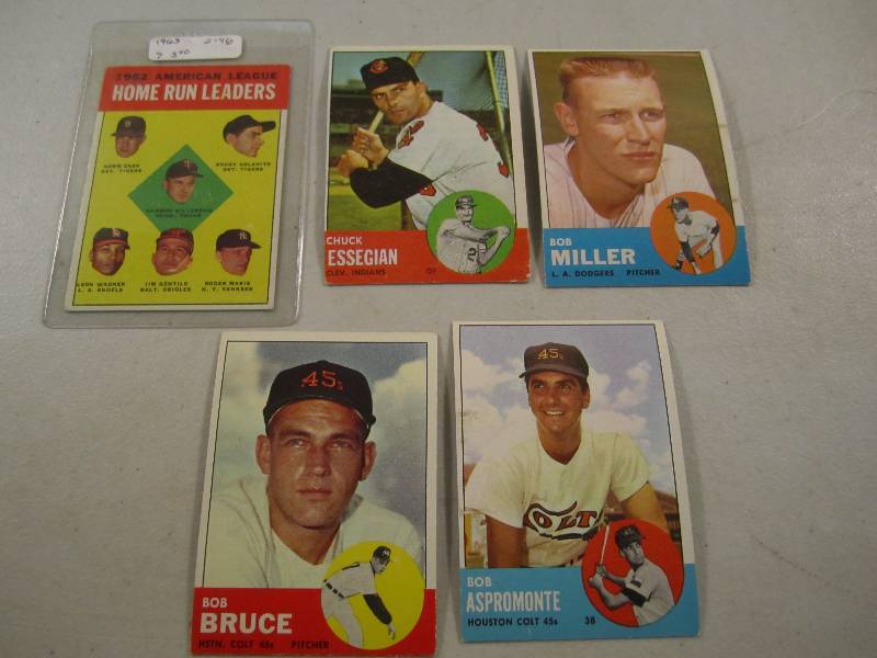 Lot of 5 - 1963 Topps Baseball Card...