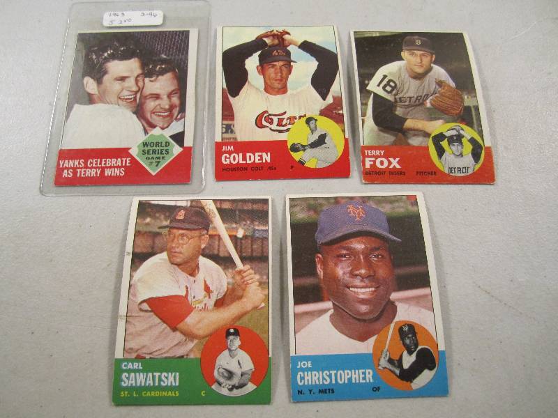 Lot of 5 - 1963 Topps Baseball Card...