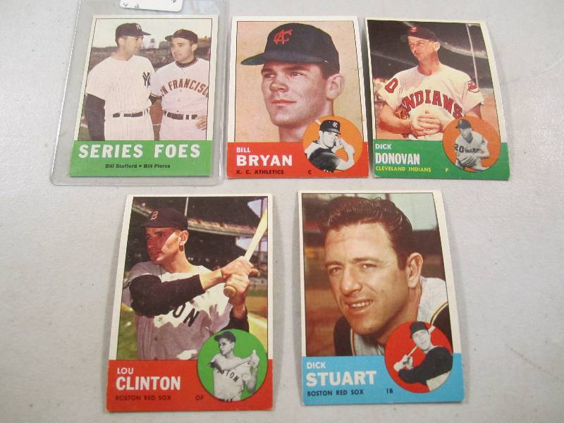 Lot of 5 - 1963 Topps Baseball Card...