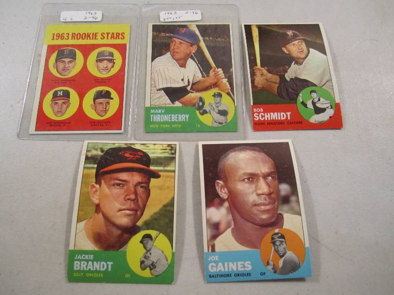 Lot of 5 - 1963 Topps Baseball Card...