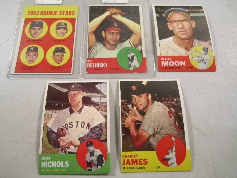 Lot of 5 - 1963 Topps Baseball Card...