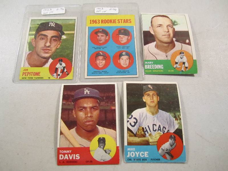 Lot of 5 - 1963 Topps Baseball Card...