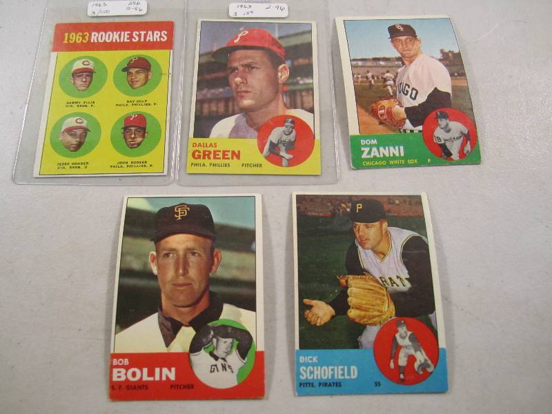 Lot of 5 - 1963 Topps Baseball Card...