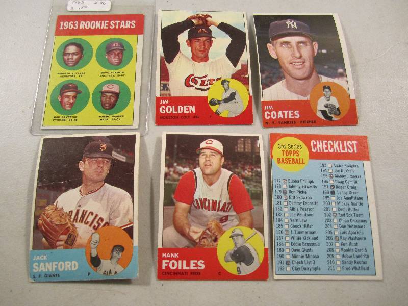 Lot of 6 - 1963 Topps Baseball Card...