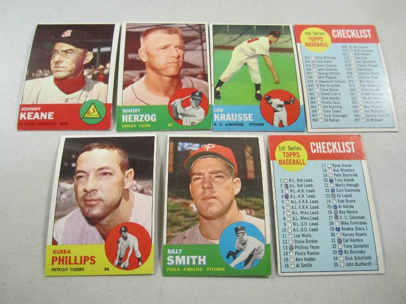 Lot of 7 - 1963 Topps Baseball Card...