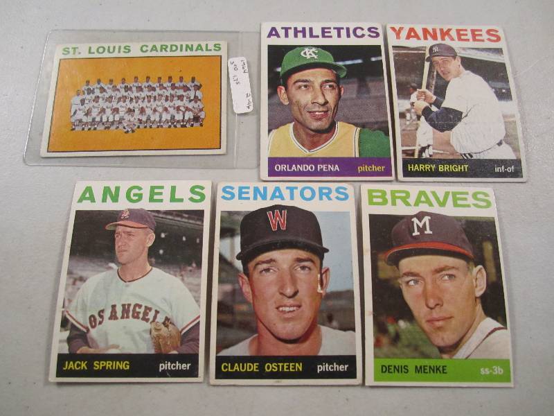 Lot of 6 - 1964 Topps Baseball Card...