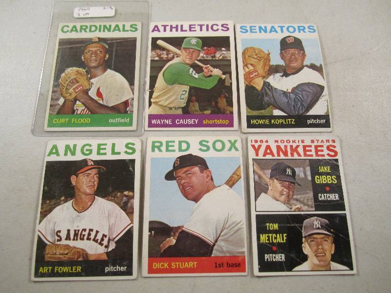 Lot of 6 - 1964 Topps Baseball Card...