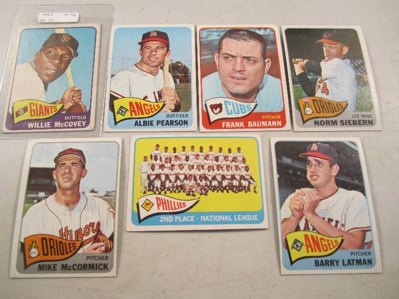 Lot of 7 - 1965 Topps Baseball Card...